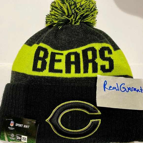 RARE 100% New Era 2016 Chicago Bears BLACK ALT Sport Knit Hat NFL Beanie Winter - Picture 2 of 4